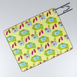 Beach design pattern with beach bags Picnic Blanket
