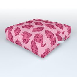  Anatomical Hearts Scatter Pink Outdoor Floor Cushion