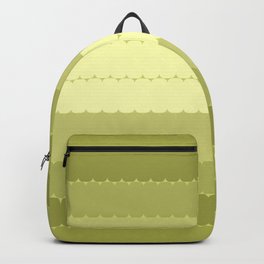 Retro Pod Stripes Horizontal Pattern in Avocado Green Tones Backpack