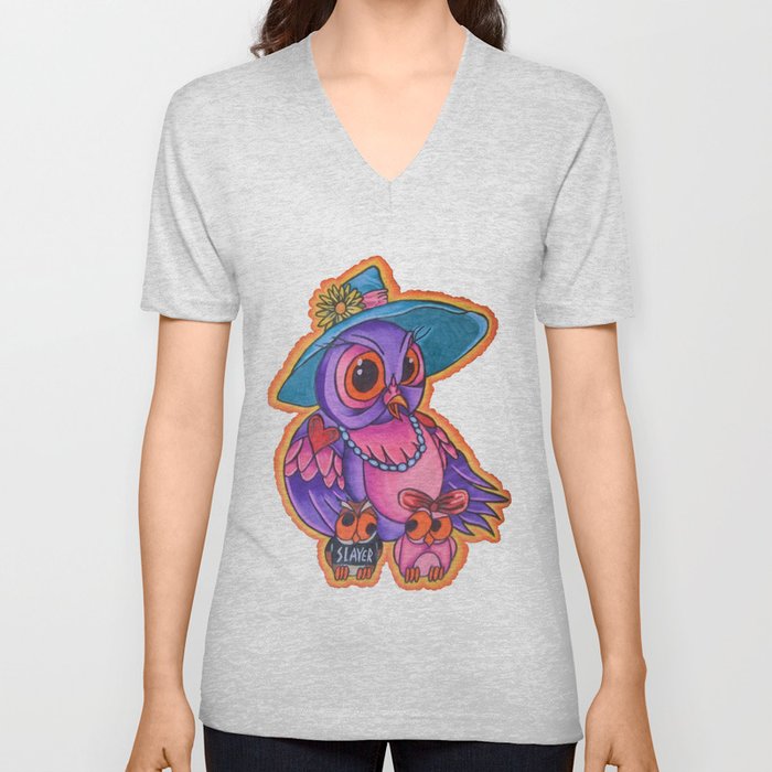 Mama Owl V Neck T Shirt