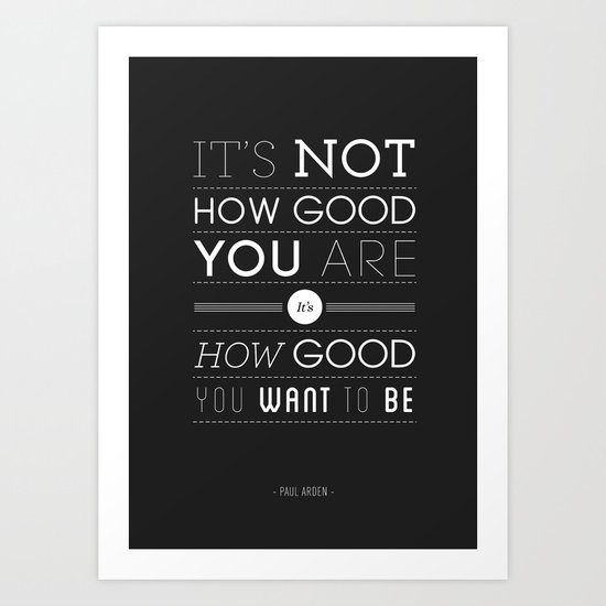 Type Poster - Paul Arden Art Print