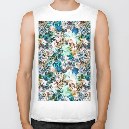 Floral Pattern V2 Biker Tank