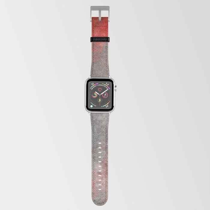 Abstract grey and red Apple Watch Band
