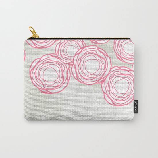 Beautiful Abstract Flowers Pattern Carry-All Pouch