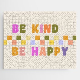 BE KIND BE HAPPY Jigsaw Puzzle