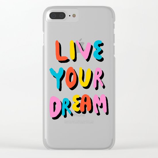 Ya Heard - 1980's throwback retro pattern memphis-style hipster bright colorful pop art minimal rad Clear iPhone Case