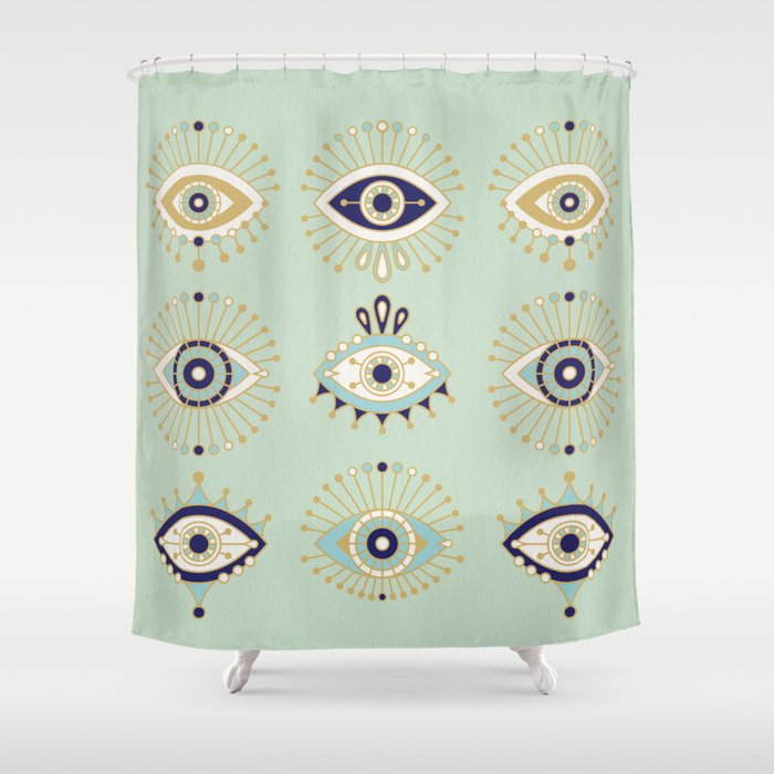 Evil Eye Collection Shower Curtain