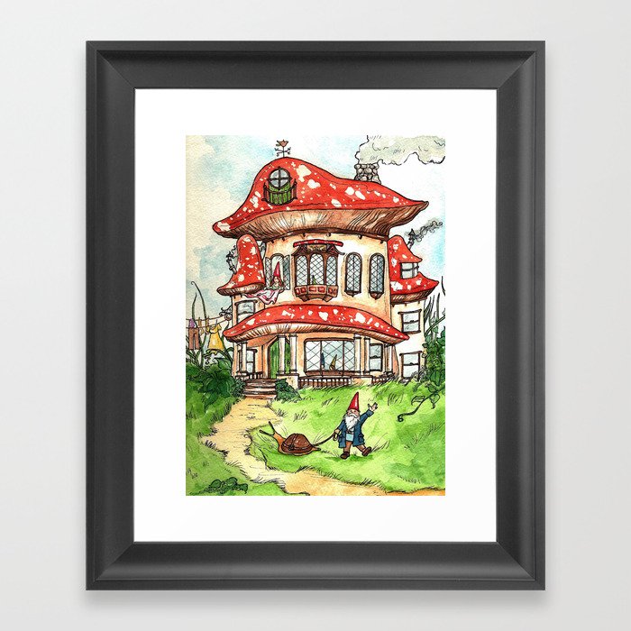 Gnome Home Framed Art Print