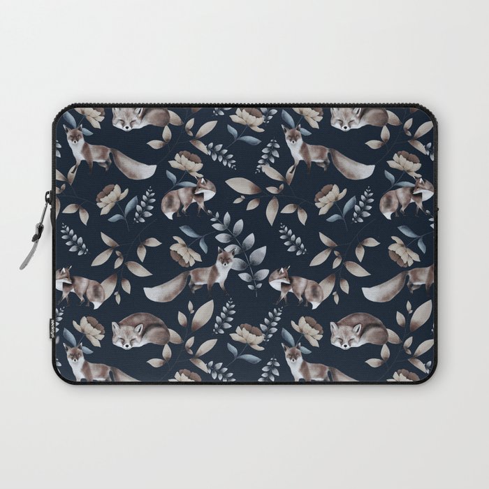 Wild Animal Fox Pattern Laptop Sleeve