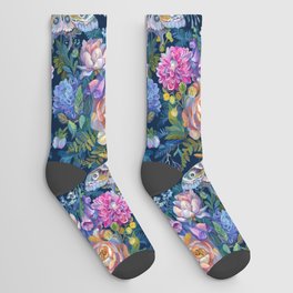 Moth Flower Bouquet Socks