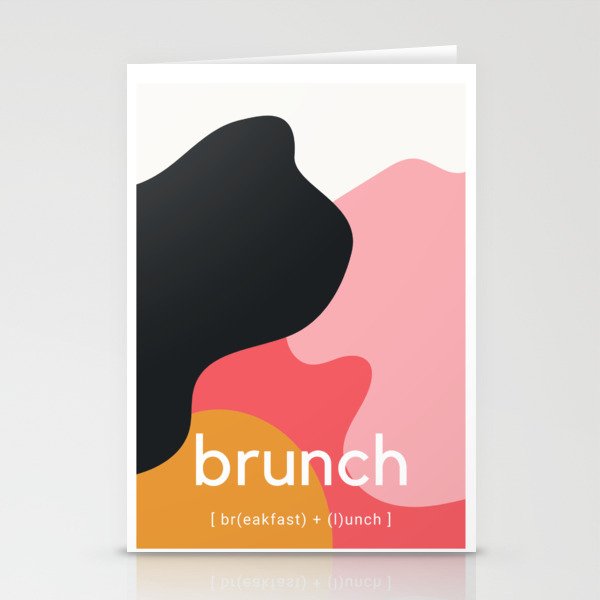 Abstract Brunch Restaurant Wall Art Stationery Cards