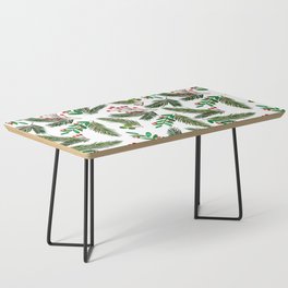 Christmas tree branches and berries pattern Coffee Table