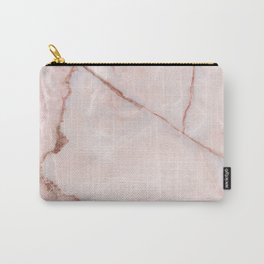 Natural blush pink marble Carry-All Pouch