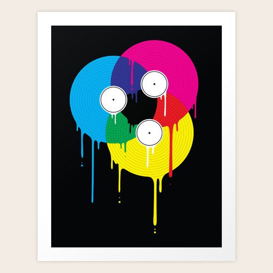 Melting Vinyl Art Print by Davies Babies Society6