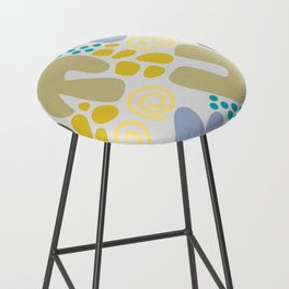 Abstract vintage colors pattern collection 9 Bar Stool