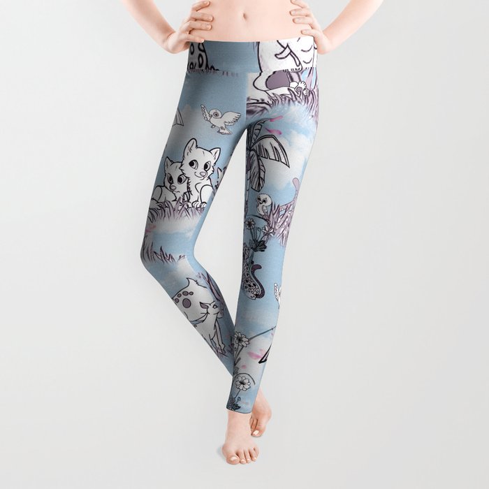 Coloring-in Line-Drawing Art for Wallpaper Repeat Leggings by Nadine ...