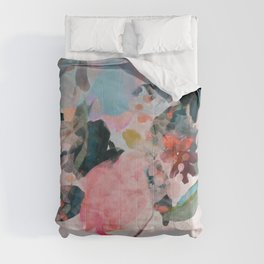 floral bloom abstract painting Comforter