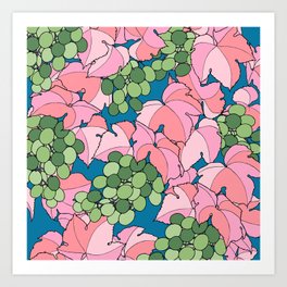 Pink Grapes Art Print