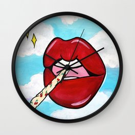 cherry lips Wall Clock