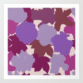 Abstract Purple Tropical Pattern 05 Art Print