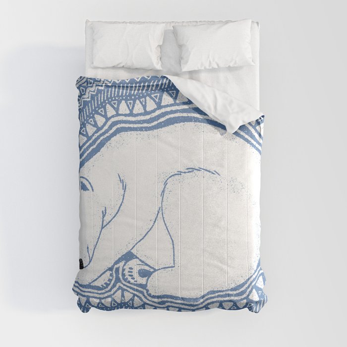 Polar bear, floe, pattern Comforter