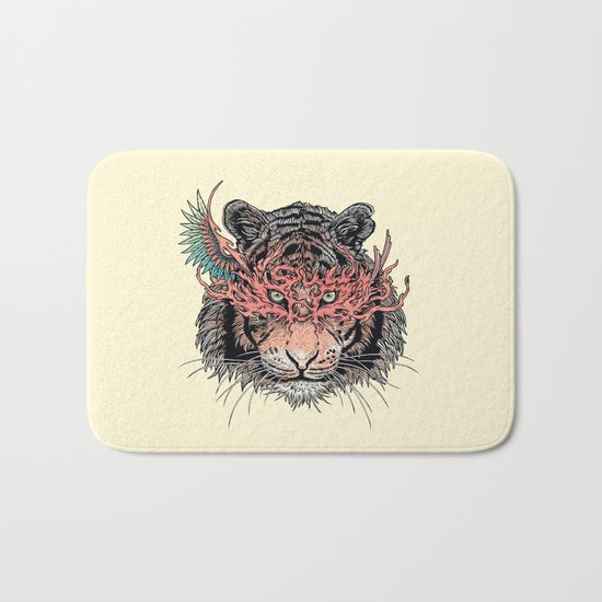 Masked Tiger Bath Mat