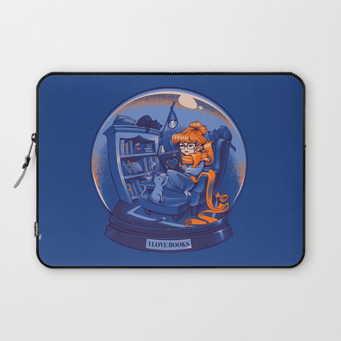 I Love Books and Cats Laptop Sleeve