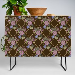 Beaded embroidery summer bouquet Credenza