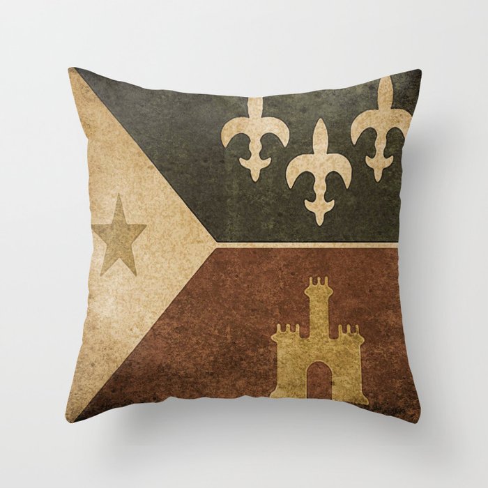 Acadian Flag Throw Pillow