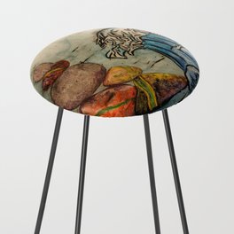 Great Wave and Great Rocks Counter Stool