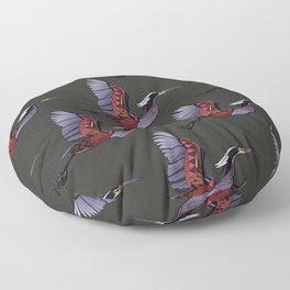 Agami heron dark Floor Pillow