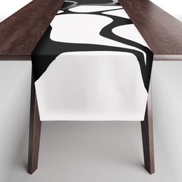 Black and White Gradient Art Table Runner