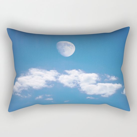 Daytime - Gibbous Moon Rectangular Pillow