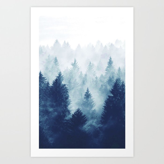 Foggy Woods I Art Print