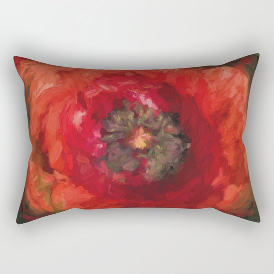 Poppy heart Rectangular Pillow
