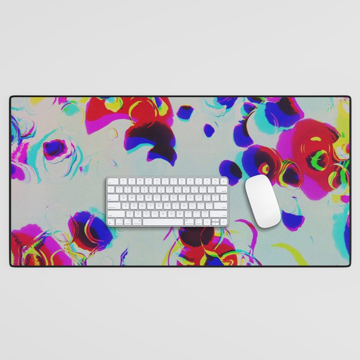 Digital motion glitch pattern Desk Mat