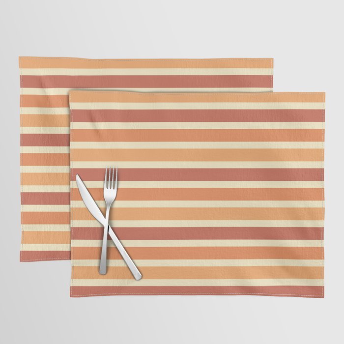 Thanksgiving Stripes Pattern 03 Placemat