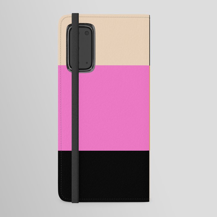Shapes 15 | Pink Black Mustard Android Wallet Case