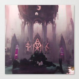 Gothic Dark Art Occult Symbols Altar  Canvas Print