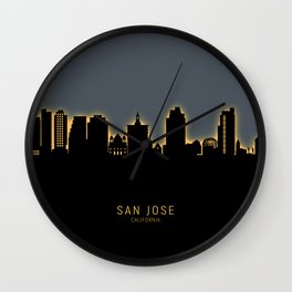 San Jose California Skyline Wall Clock