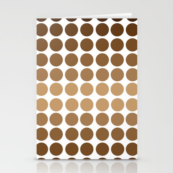 Monochrome Brown Circles Stationery Cards