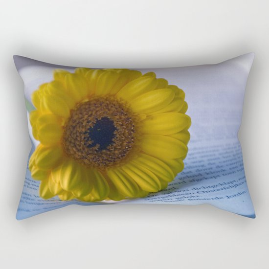 Yellow Gerbera Daisy Rectangular Pillow