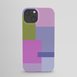 Geometric Color Block - periwinkle iPhone Case