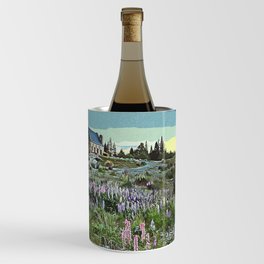 Landscape Photography Of House Between Flowers Wine Chiller