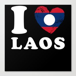 Laos I Love Laos Canvas Print