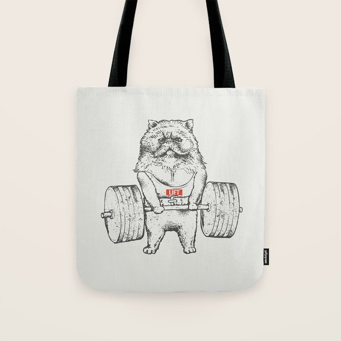 Society6 ケース Do You Even Lift by Huebucket Cat Lift Tote Bag by Huebucket | Society6