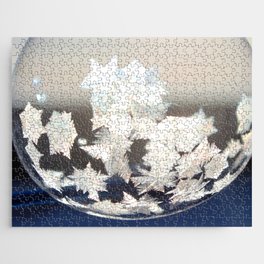 Ice Crystals in a Bubble Jigsaw Puzzle