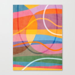 Modern Bold Colorful Shapes Artwork Canvas Print