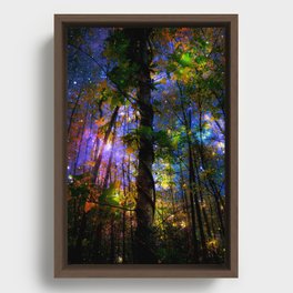 Forest of the Fairies Night Framed Canvas