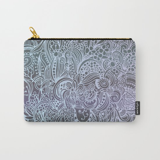 Detailed square, grey'n wedgwood Carry-All Pouch